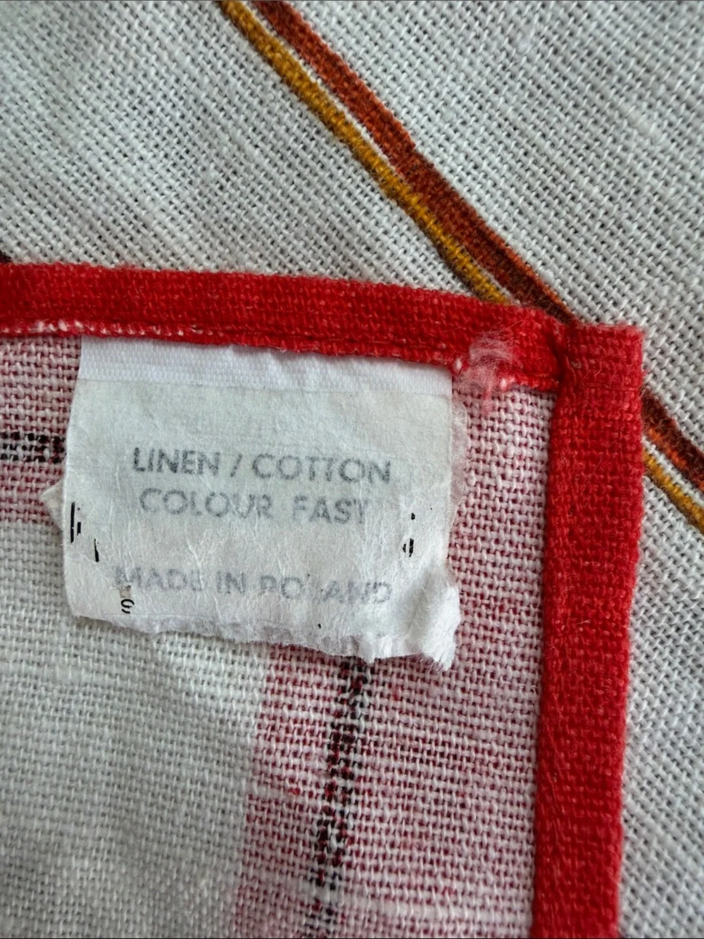 Vintage MCM Australia Linen Tea Towel Color Fast